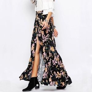 Free People Floral Smooth Sailing Maxi Skirt